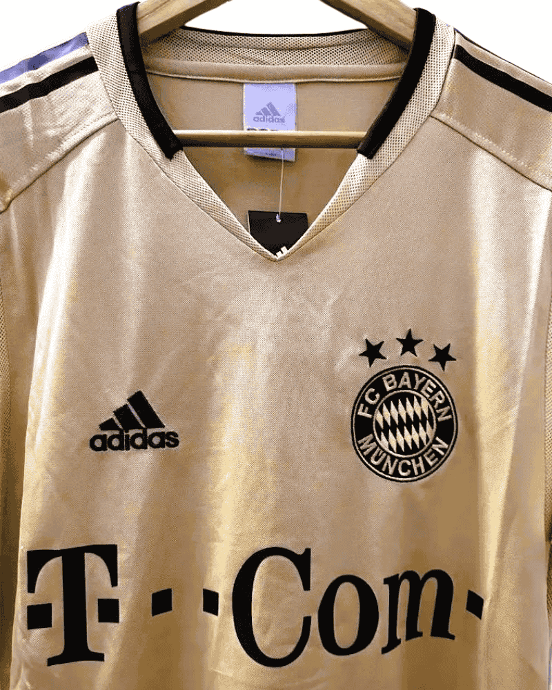 Koszulka Piłkarska Bayern Monachium 2004/2005 Away Gold Retro