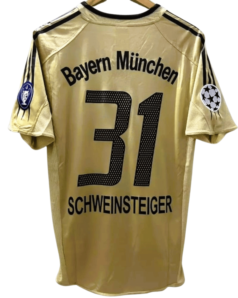 Koszulka Piłkarska Bayern Monachium 2004/2005 Away Gold Retro