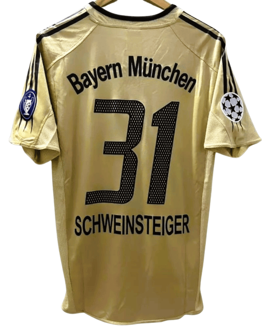 Koszulka Piłkarska Bayern Monachium 2004/2005 Away Gold Retro