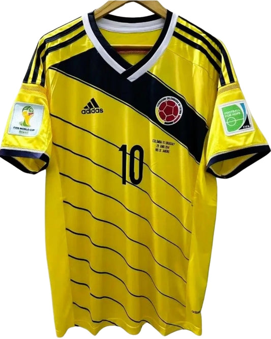 Koszulka Piłkarska Kolumbia 2014 MŚ Home Retro