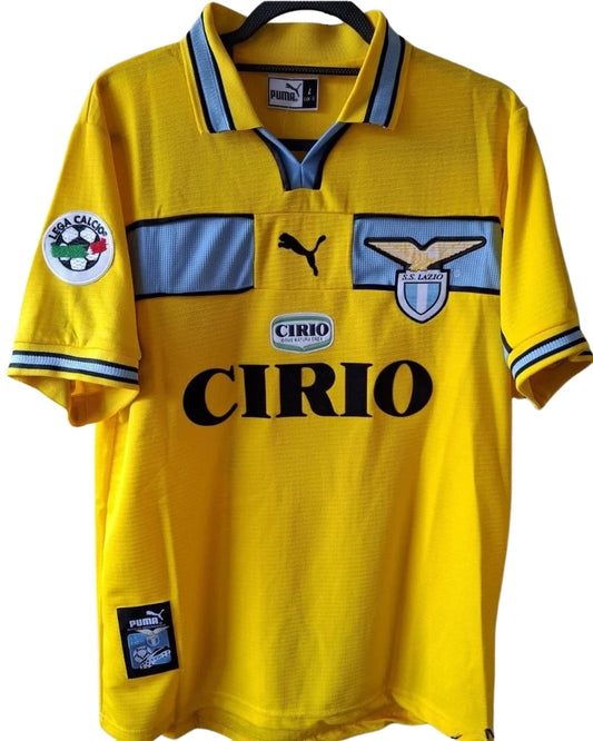 Koszulka Piłkarska Lazio Rzym 1998/1999 Away Yellow Retro
