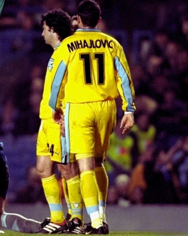 Koszulka Piłkarska Lazio Rzym 1998/1999 Away Yellow Retro