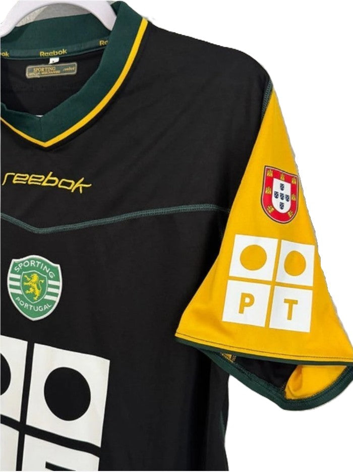 Koszulka Piłkarska Sporting Lizbona 2002/2003 Away Black Retro