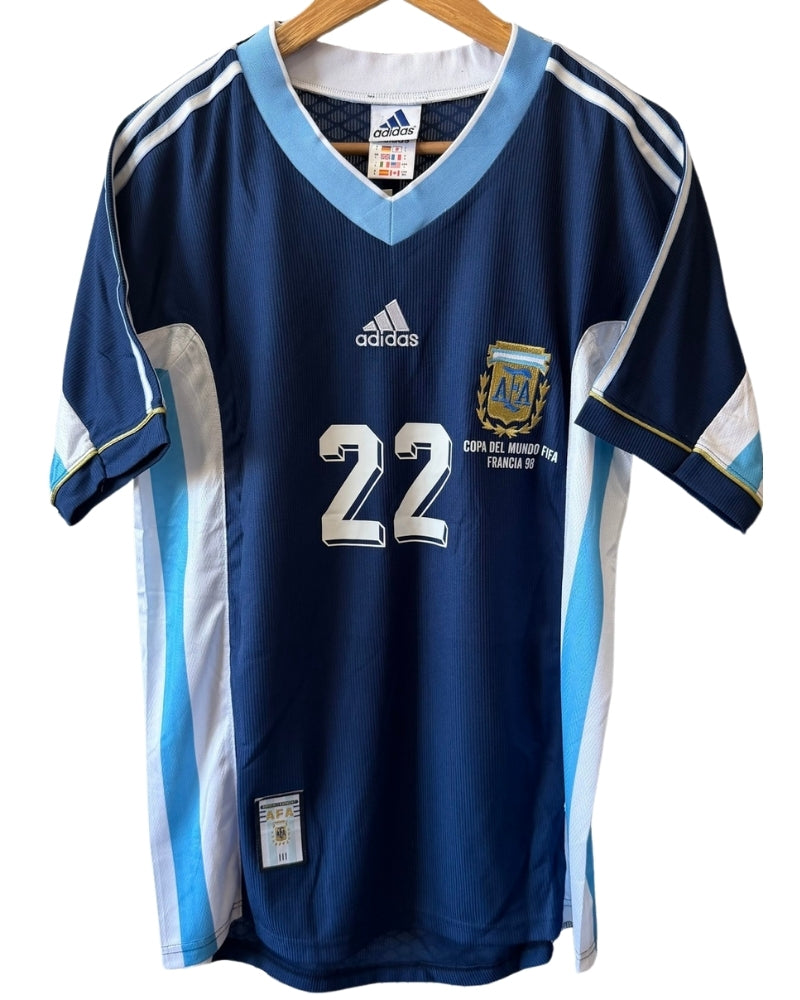 Koszulka Piłkarska Argentyna MŚ 1998 Away Retro