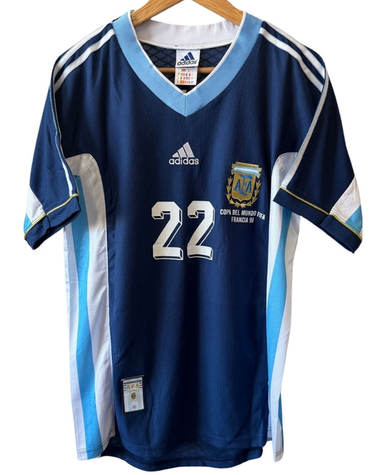 Koszulka Piłkarska Argentyna MŚ 1998 Away Retro