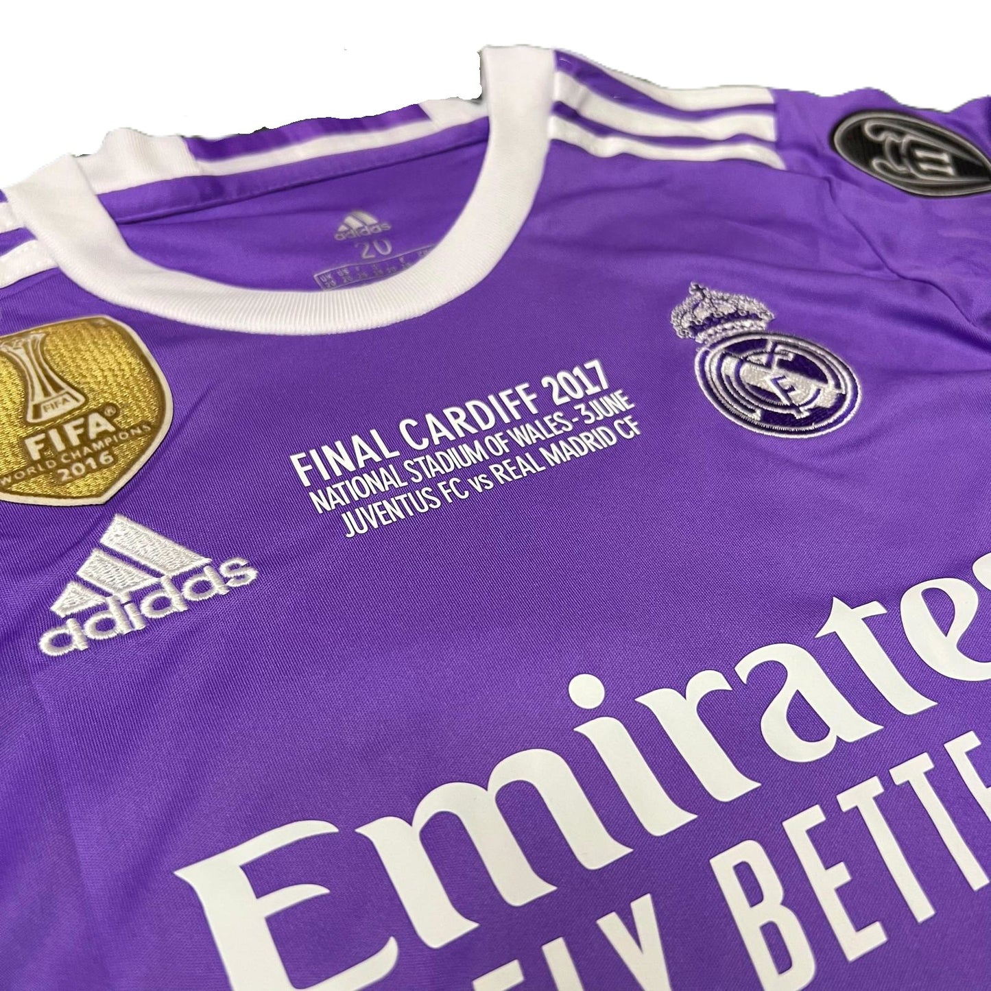 Komplet Dziecięcy Strój Piłkarski Real Madryt UCL Final 2016/2017 Away Retro