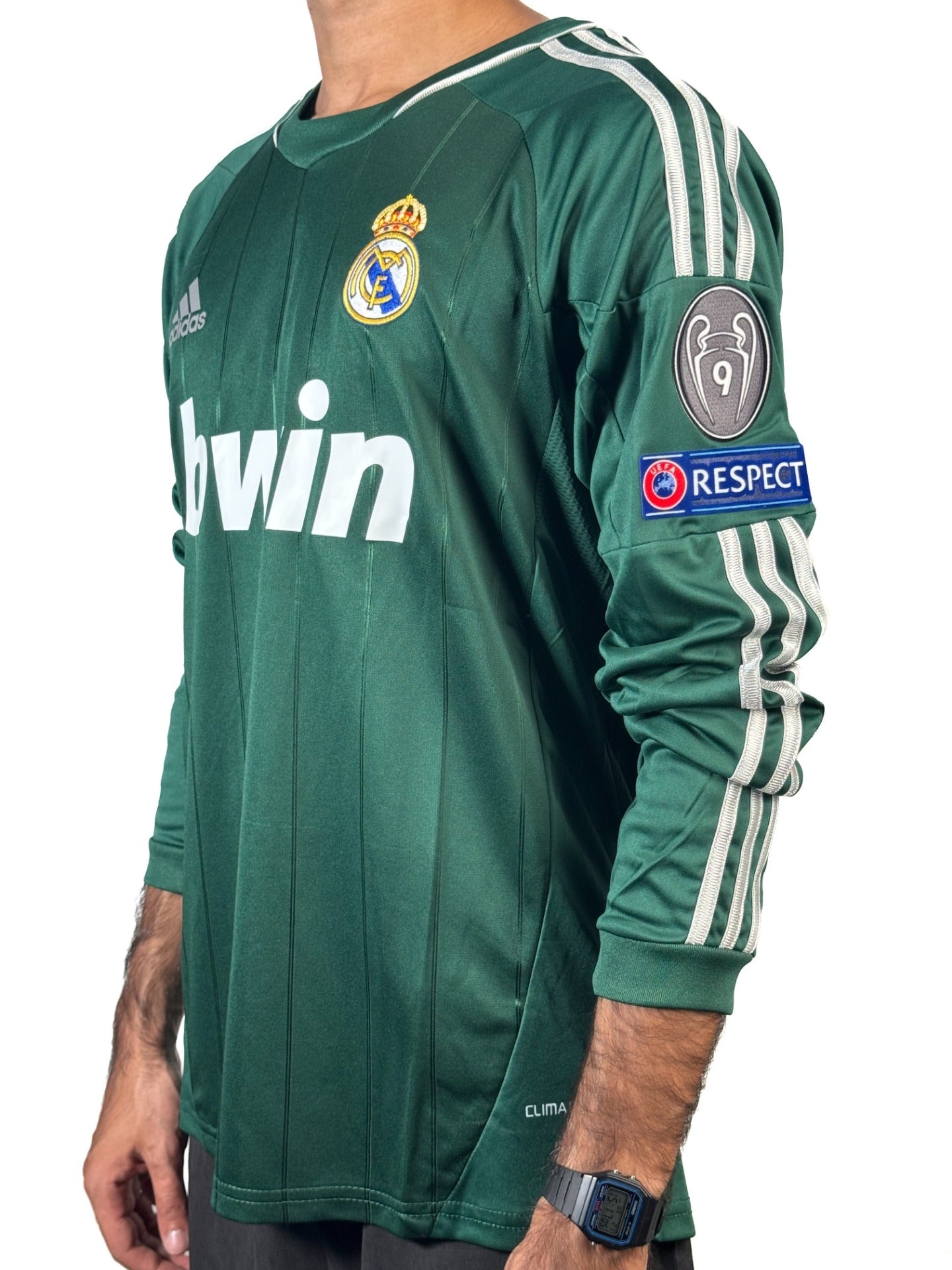 Koszulka Piłkarska Real Madryt 2012/2013 Green Retro Długi Rękaw
