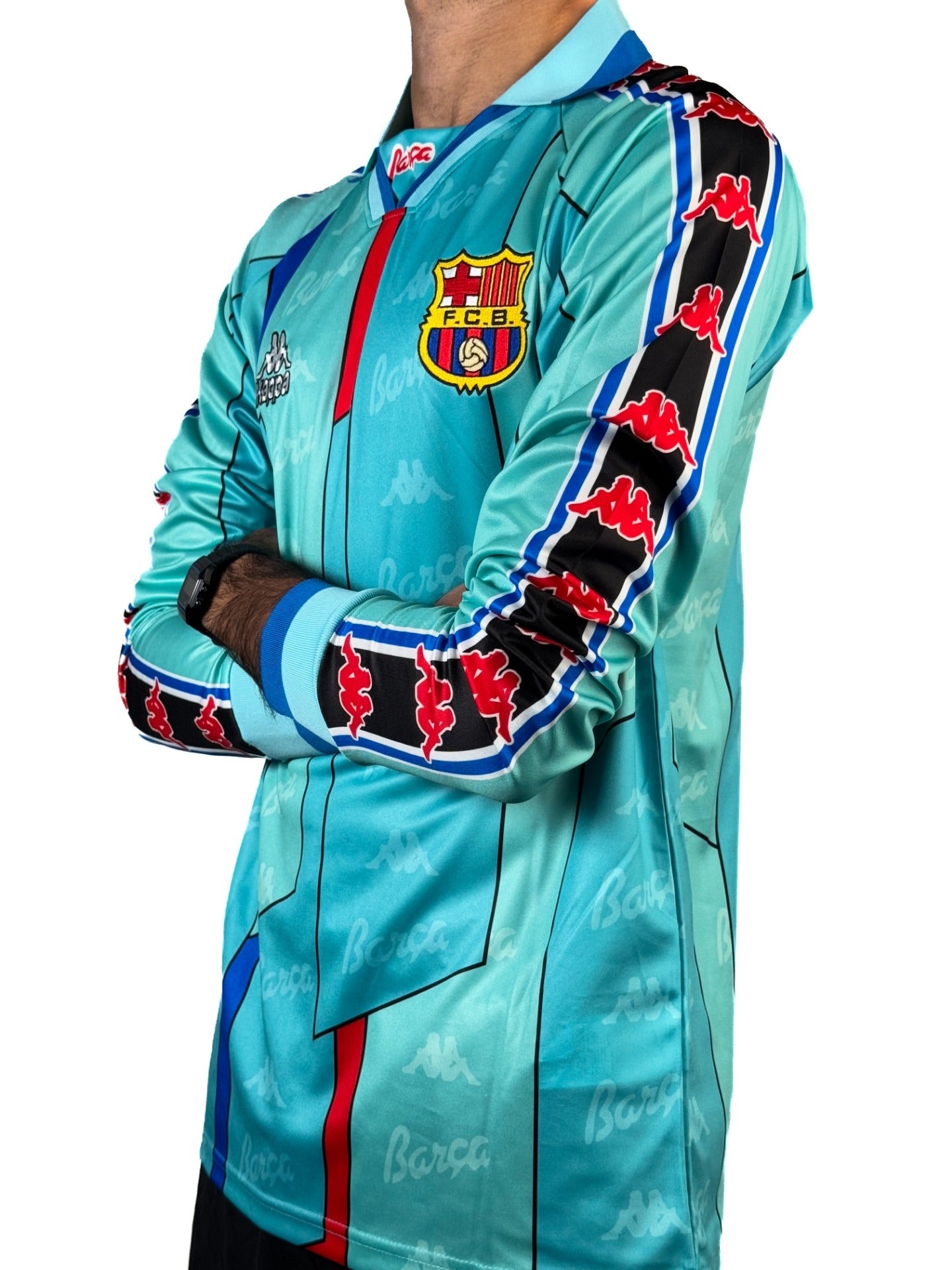 Koszulka Piłkarska FC Barcelona 1996/1997 Retro Długi Rękaw