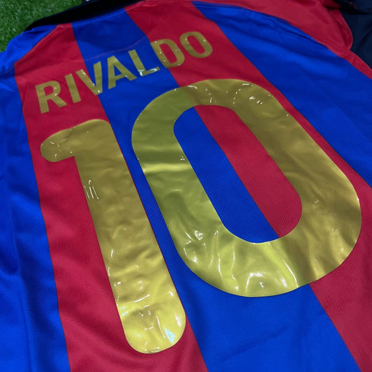 Koszulka Piłkarska FC Barcelona 2001/2002 Home Retro