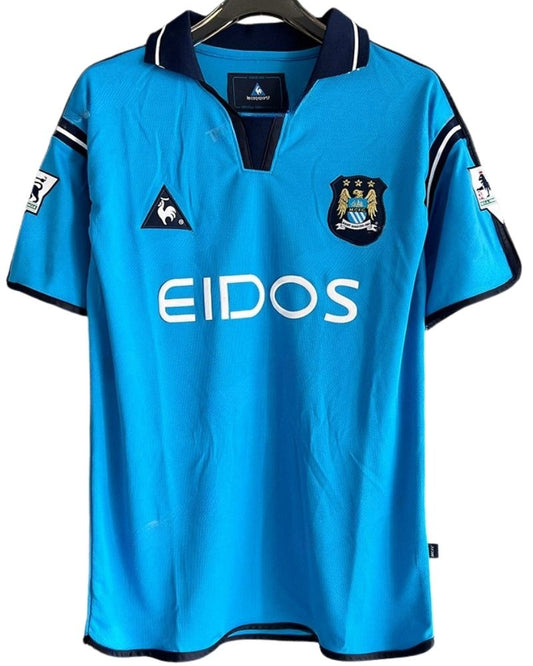 Koszulka Piłkarska Manchester City 2001/2002 Home Retro