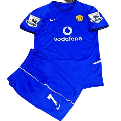 Komplet Piłkarski Dziecięcy Manchester United 2003/2004 Away Retro