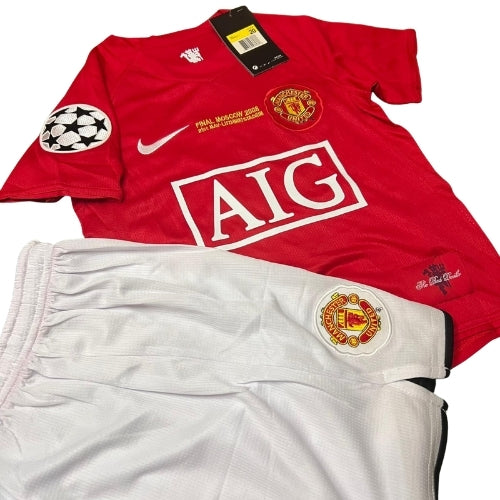 Komplet Piłkarski Dziecięcy Manchester United Home Final 2008 Retro