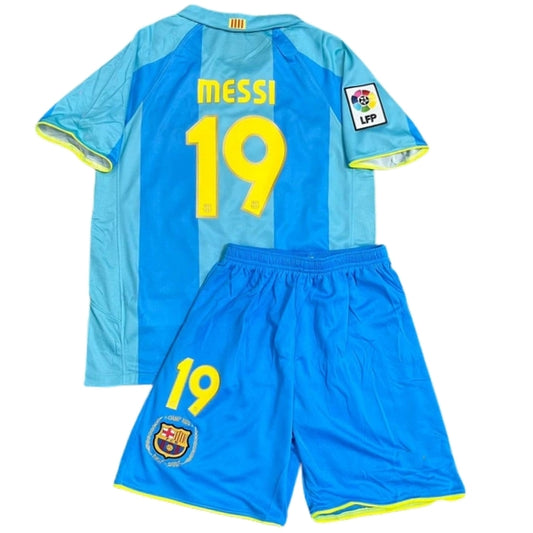 Piłkarski Komplet Strój Dziecięcy FC Barcelona 2007/2008 Away Retro