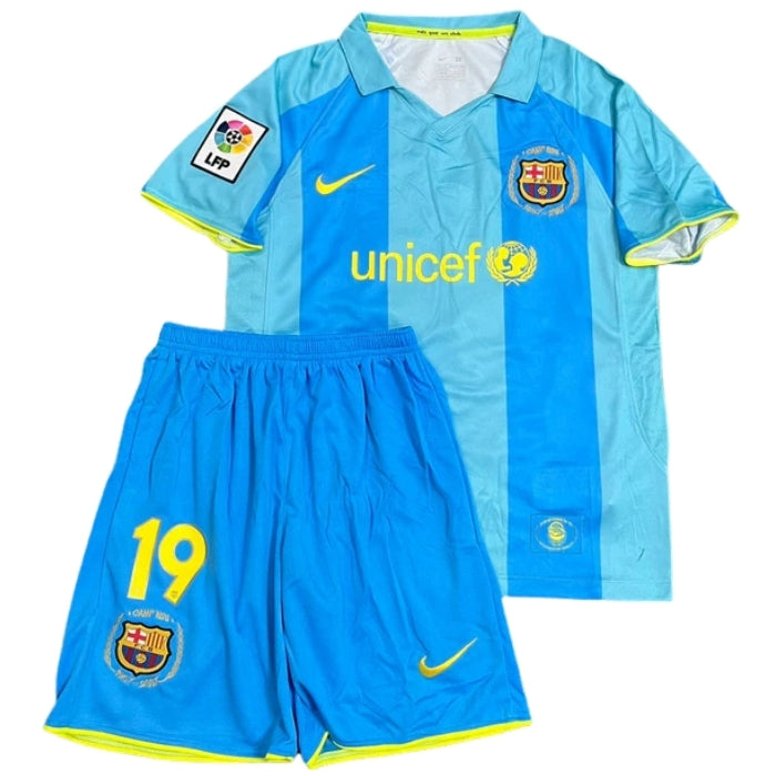 Piłkarski Komplet Strój Dziecięcy FC Barcelona 2007/2008 Away Retro