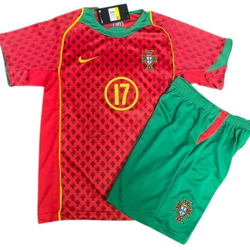 Piłkarski Komplet Strój Dziecięcy Portugalia 2004 Home Retro