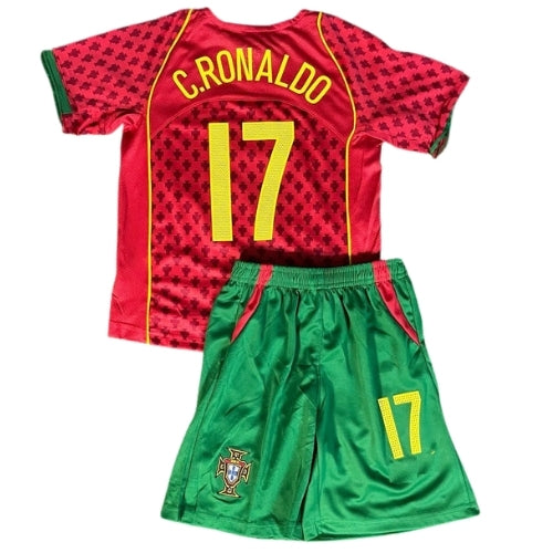 Piłkarski Komplet Strój Dziecięcy Portugalia 2004 Home Retro