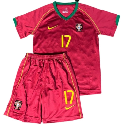 Piłkarski Komplet Strój Dziecięcy Portugalia 2006 Home MŚ Retro