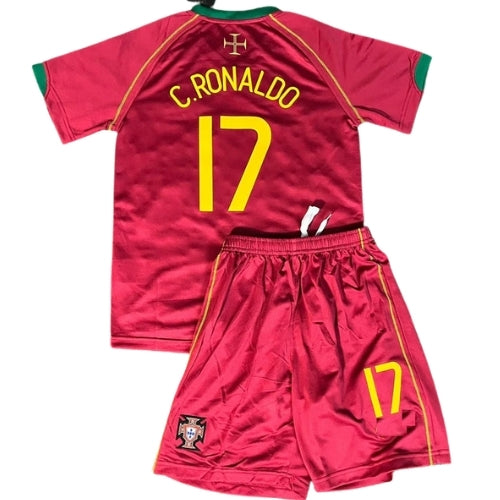 Piłkarski Komplet Strój Dziecięcy Portugalia 2006 Home MŚ Retro