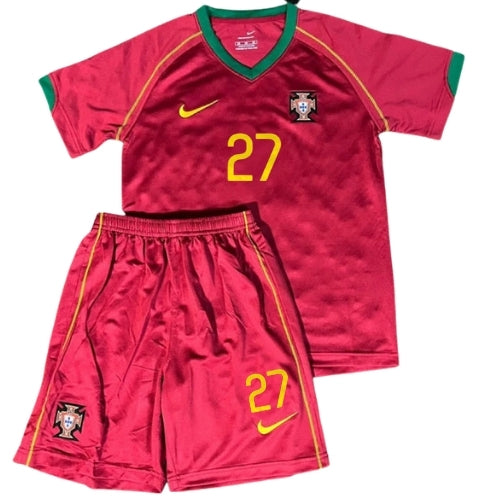 Piłkarski Komplet Strój Dziecięcy Portugalia 2006 Home MŚ Retro