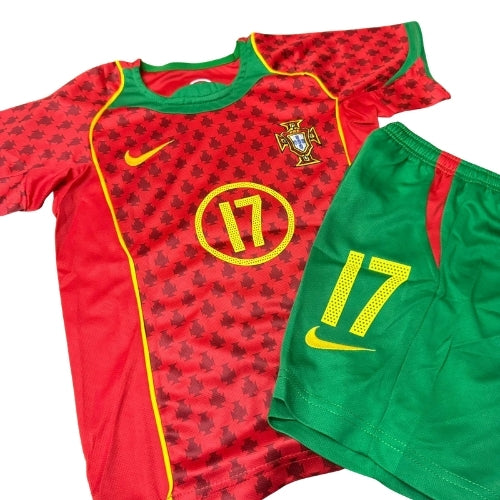 Piłkarski Komplet Strój Dziecięcy Portugalia 2004 Home Retro