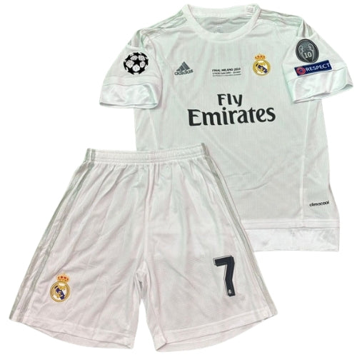 Piłkarski Komplet Strój Dziecięcy Real Madryt 2015/2016 Home Retro