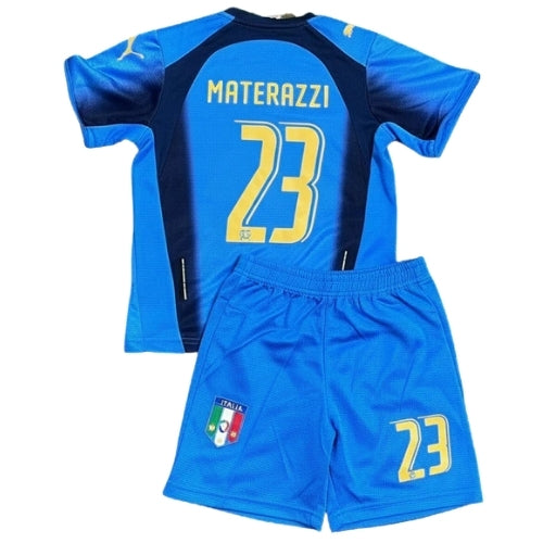 Piłkarski Komplet Strój Dziecięcy Włochy 2006 Home Retro