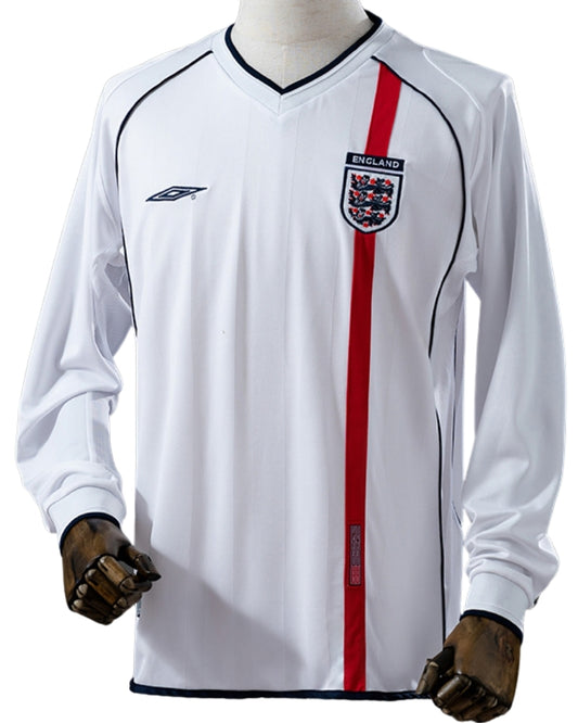 Koszulka Piłkarska Anglia 2002 Home Retro Dł Rękaw