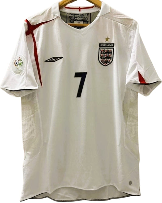 Koszulka Piłkarska Anglia MŚ 2006 Home Retro