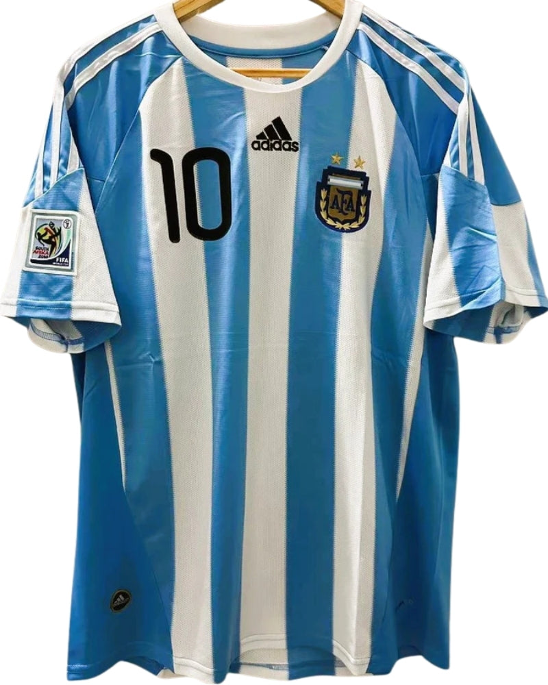 Koszulka Piłkarska Argentyna MŚ 2010 Retro Home