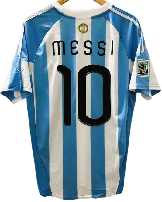 Koszulka Piłkarska Argentyna MŚ 2010 Retro Home