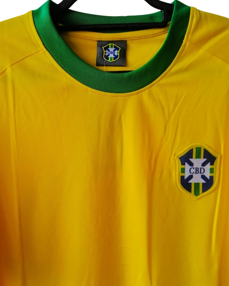 Koszulka Piłkarska Brazylia 1970 Home MŚ Retro