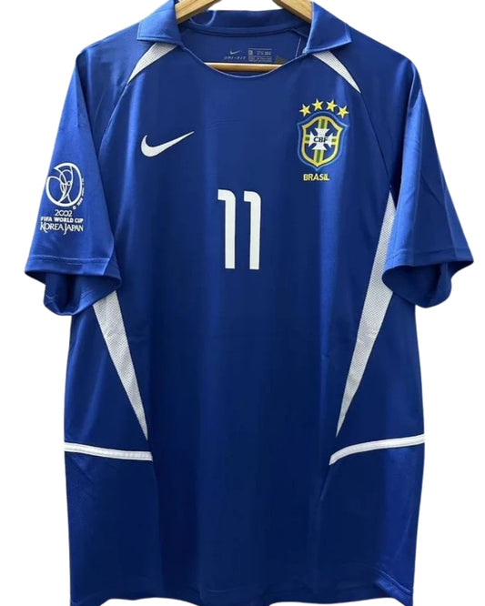 Koszulka Piłkaska Brazylia MŚ 2002 Away Retro