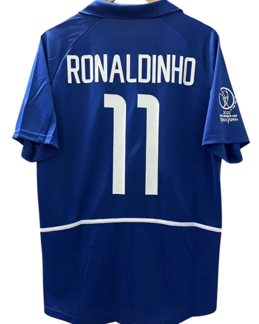 Koszulka Piłkaska Brazylia MŚ 2002 Away Retro