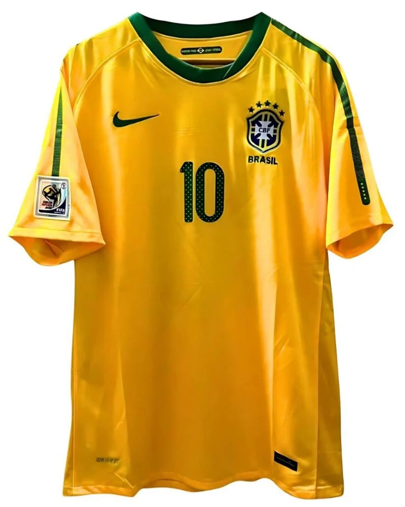 Koszulka Piłkarska Brazylia 2010 Home Retro