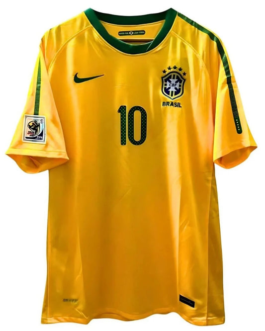 Koszulka Piłkarska Brazylia 2010 Home Retro