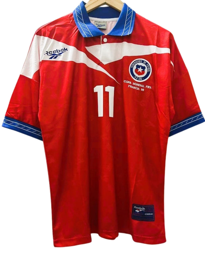 Koszulka Piłkarska Chile MŚ 1998 Home Retro