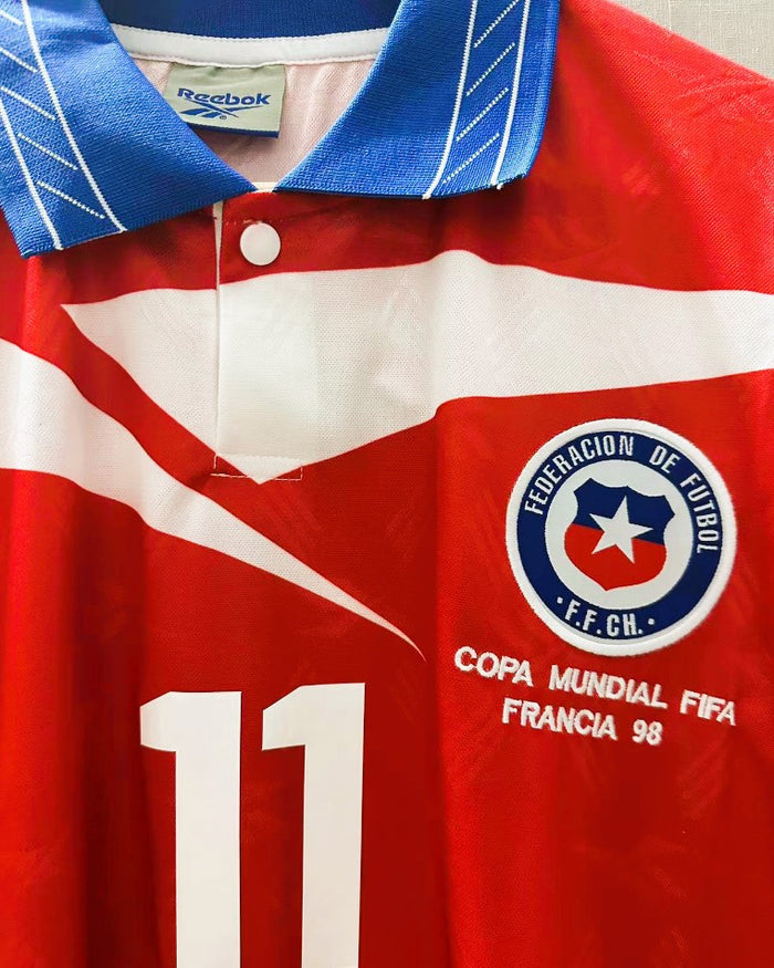 Koszulka Piłkarska Chile MŚ 1998 Home Retro