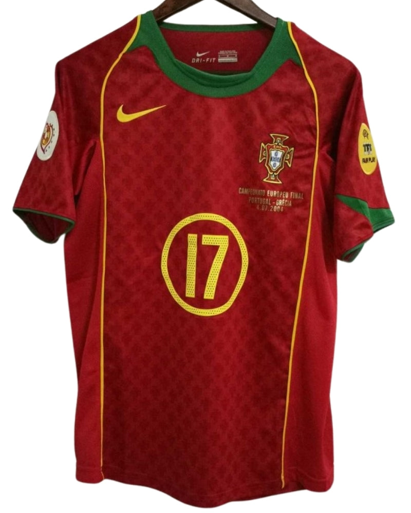 Koszulka Piłkarska Portugalia Euro 2004 Home Retro
