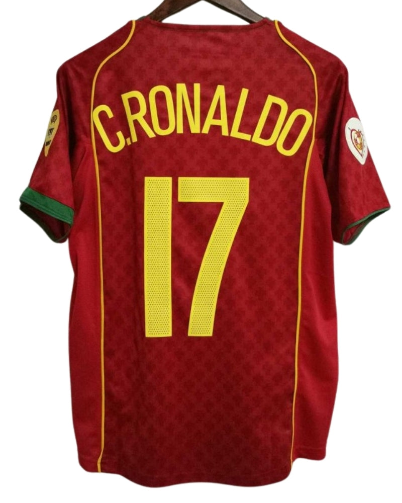 Koszulka Piłkarska Portugalia Euro 2004 Home Retro