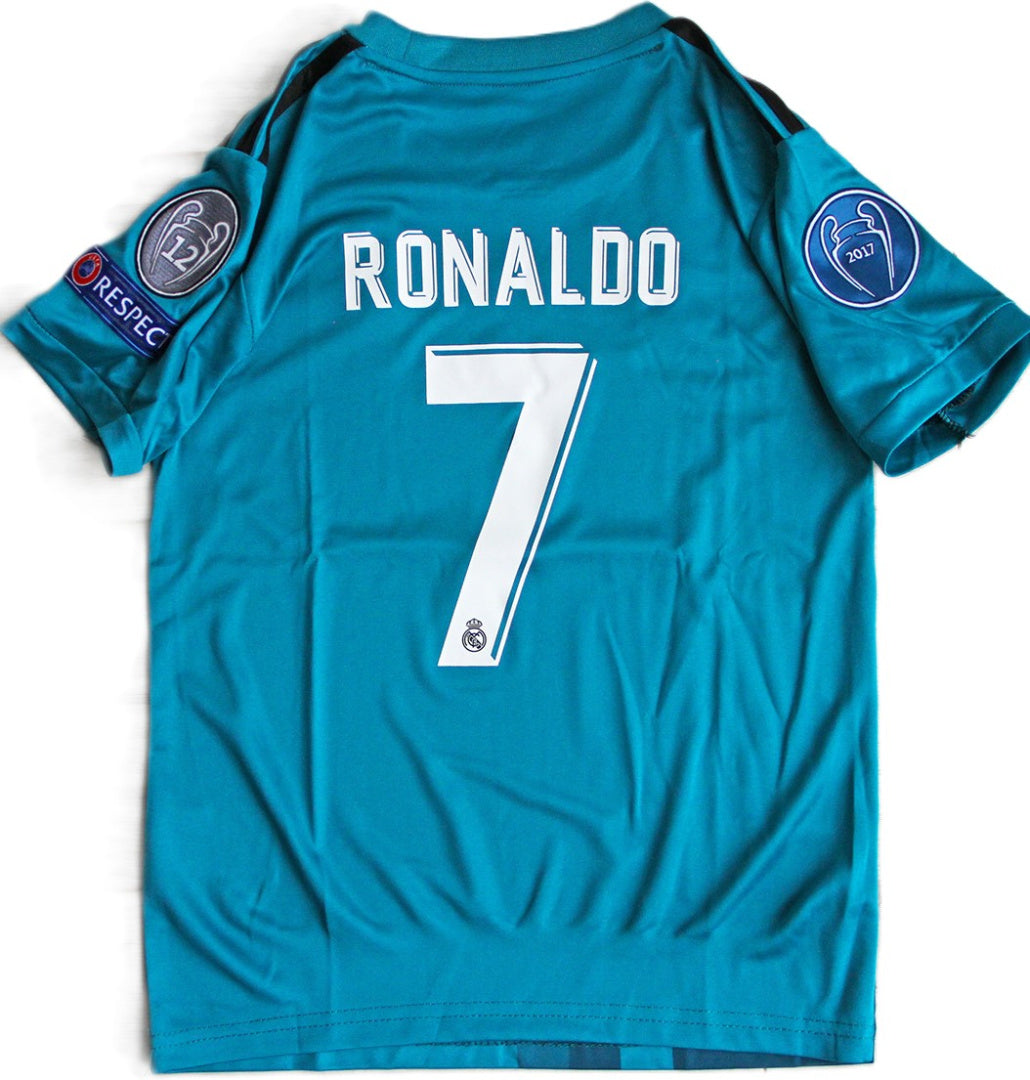 Komplet Piłkarski Dziecięcy Real Madryt 2017/2018 Away Retro