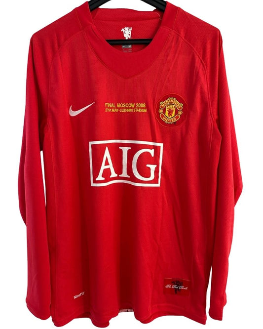 Koszulka Piłkarska Manchester United UCL Final 2008 Retro Dł Rękaw