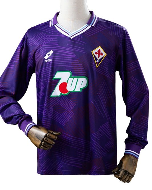 Koszulka Piłkarska AC Fiorentina 1992/1993 Home Retro Dł Rękaw