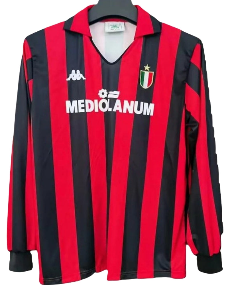 Koszulka Piłkarska AC Milan 1988/1989 Home Retro Długi Rękaw