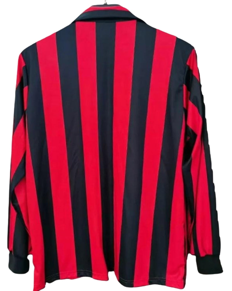 Koszulka Piłkarska AC Milan 1988/1989 Home Retro Długi Rękaw
