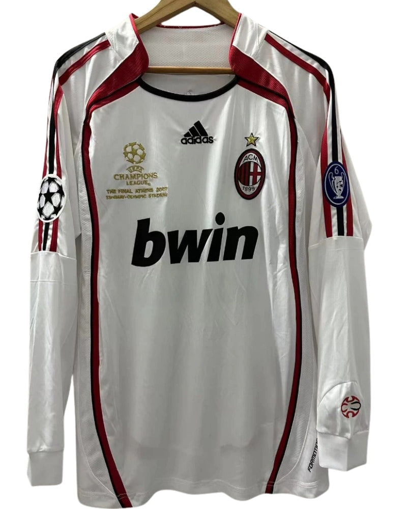 Koszulka Piłkarska AC Milan 2006/2007 UCL Final Away Retro Dł Rękaw