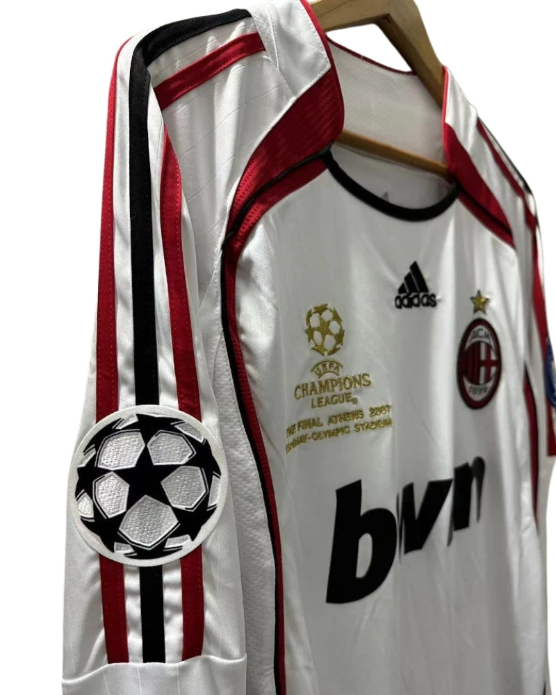 Koszulka Piłkarska AC Milan 2006/2007 UCL Final Away Retro Dł Rękaw