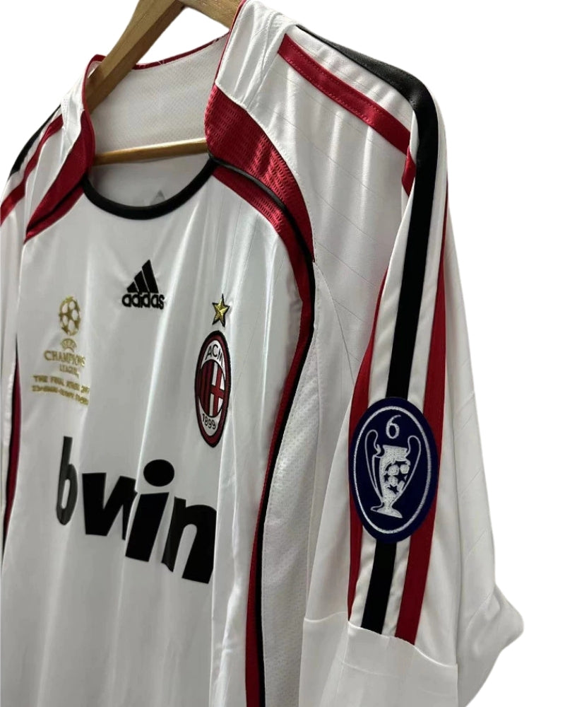 Koszulka Piłkarska AC Milan 2006/2007 UCL Final Away Retro Dł Rękaw