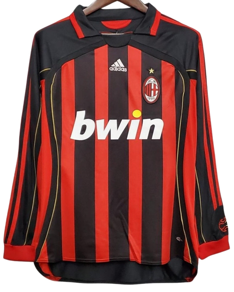 Koszulka Piłkarska AC Milan 2006/2007 Home Retro Dł Rękaw