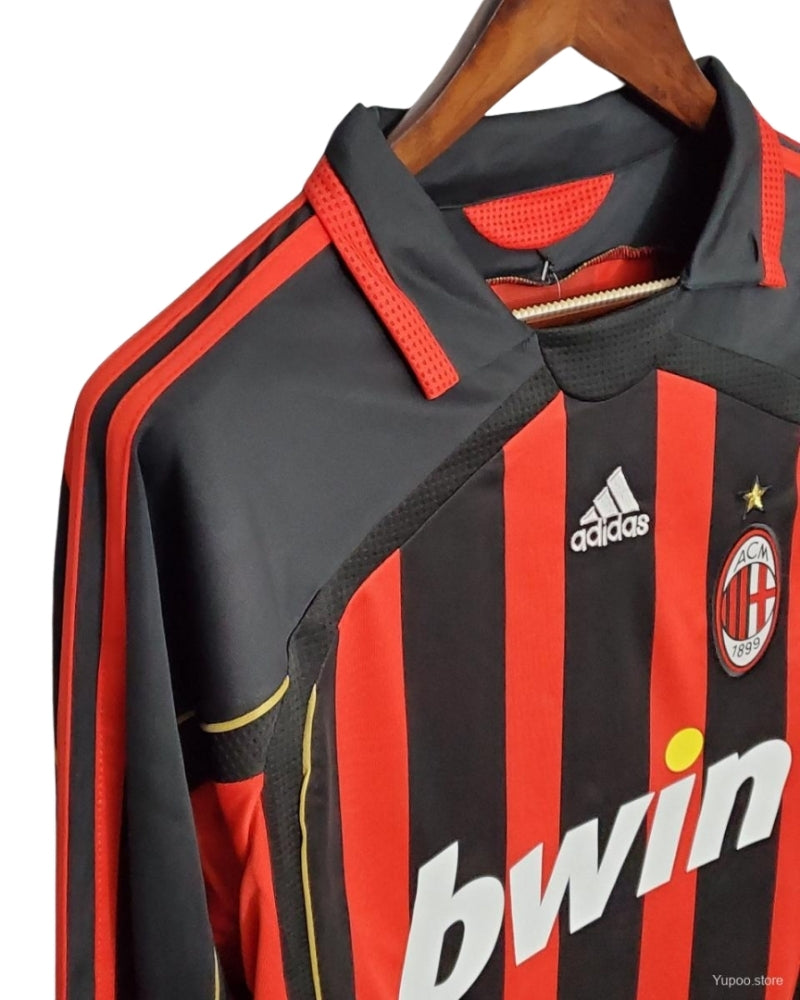 Koszulka Piłkarska AC Milan 2006/2007 Home Retro Dł Rękaw