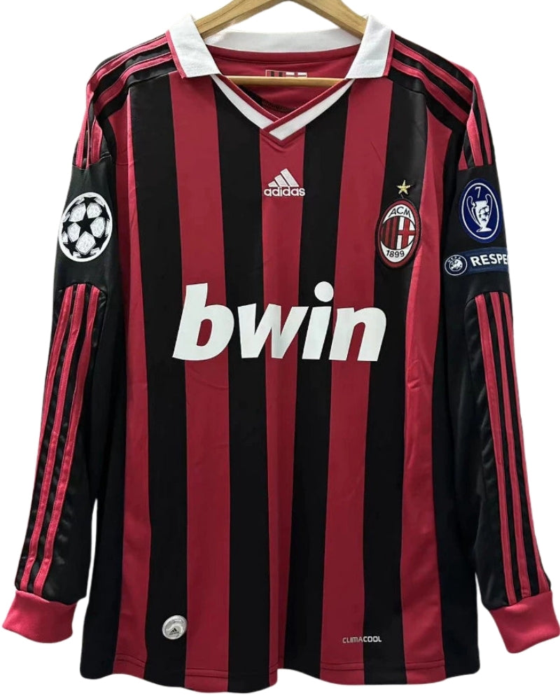 Koszulka Piłkarska AC Milan 2009/2010 Home Retro Dł Rękaw